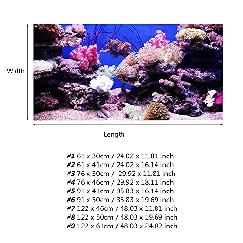 Yinhing Terrariumhintergrund, 3D -Aquarium -Hintergrund PVC Klebstoff Poster 3D Effekt Adhäsiv (122 * 50CM) von Yinhing