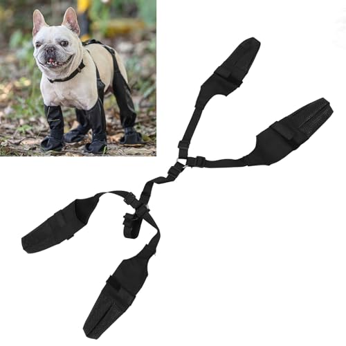 Yinhing rutschfeste Hundestiefel, Hundestiefel mit Hosenträgern, Schützen die Pfoten vor Dornen und Heißem Asphalt, Outdoor-Hundestiefel für Schnee und Regnerische Tage Im Freien (S) von Yinhing