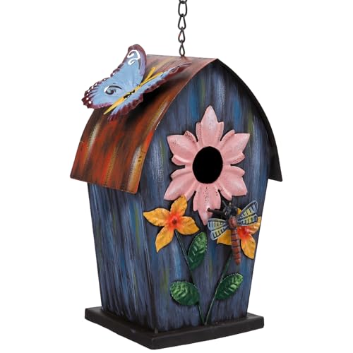 Yinns Vogelhäuser aus Metall für draußen, Wildvogelhaus, dekoratives Vogelhaus für Zuhause, Garten, Dekoration Yinns Vogelhäuser aus Metall für draußen, Wildvogelhaus, dekoratives Vogelhaus für Zuhause, Garten, Dekoration von Yinns