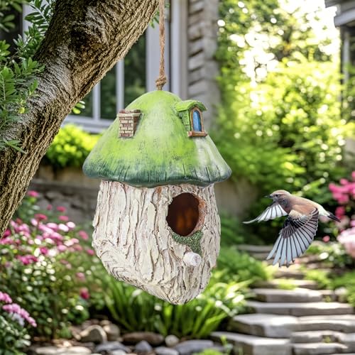 Yinns Vogelhaus aus Kunstharz für draußen, Vogelhäuser für den Außenbereich zum Nisten, dekorative Vogelhäuser für Hof, Gartendekoration, wasserdicht Yinns Vogelhaus aus Kunstharz für draußen, Vogelhäuser für den Außenbereich zum Nisten, dekorative Vogelhäuser für Hof, Gartendekoration, wasserdicht von Yinns