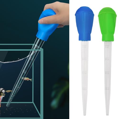 2 Stücke Lange Pipette, 30ml Aquariumtropfer, Wiederverwendbarer Fischfutterspender, Aquarium Korallenfutter, Für Riff, Wasserpflanze, Spinne, Schlange, Echse von Yiohejy