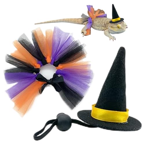 Yiohejy Bartagamen-Kleidung, Bartdrache, Hexenhut, Röcke, Reptilienbekleidung, Haustierzubehör für Schlangen, Schildkröte, Gecko, Küken, Igel, Hamster, Vogel, Halloween-Party Yiohejy Bartagamen-Kleidung, Bartdrache, Hexenhut, Röcke, Reptilienbekleidung, Haustierzubehör für Schlangen, Schildkröte, Gecko, Küken, Igel, Hamster, Vogel, Halloween-Party von Yiohejy