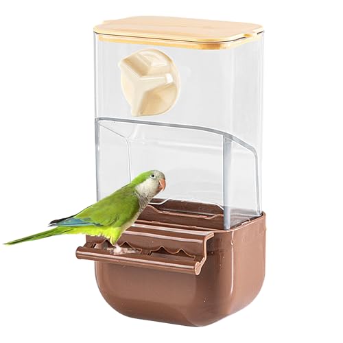 Yiohejy Bird Futterautomat | Hängender Futterspender für Sittiche | Vogelfutterspender mit Sitzstange für draußen, Schalen-Trennung Futterspender für Bluebird, Fink, Spatz von Yiohejy