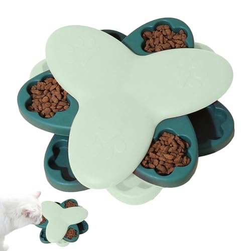 Yiohejy Hunde-Puzzle-Futterspender Spielzeug | Interaktiver drehbarer Hundefutterspender Schüssel | Geistige Stimulationsspiele, Bereicherung Welpenspielzeug für kleine, mittelgroße und große Welpen von Yiohejy