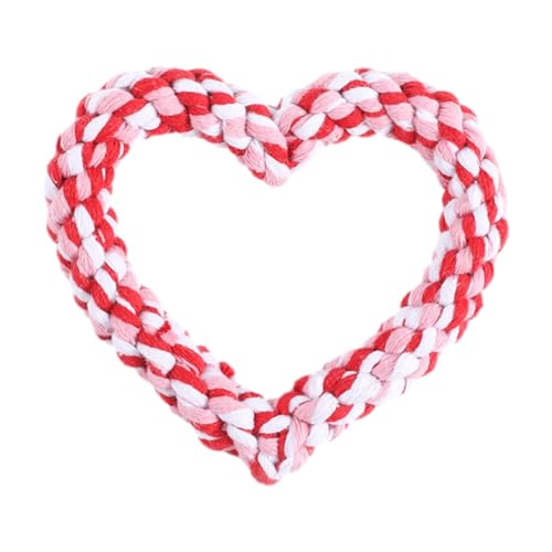 Yiohejy Hunde Seilspielzeug, Valentinstag Herzseile Hundekauen Spielzeug, herzförmige Hundespielzeug, Welpen werfen Spielzeug, Herzseil Valentinstag Hundespielzeug für kleine mittlere Hund Yiohejy Hunde Seilspielzeug, Valentinstag Herzseile Hundekauen Spielzeug, herzförmige Hundespielzeug, Welpen werfen Spielzeug, Herzseil Valentinstag Hundespielzeug für kleine mittlere Hund von Yiohejy