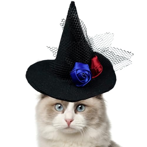 Yiohejy Hundehut | Katzen Hexenhut,Verstellbares Kostümzubehör Für Bühne Show Fest Feier Familienfest Maskerade Theater Cosplay Party von Yiohejy