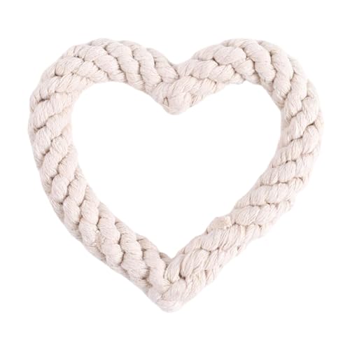 Yiohejy Hundeseilspielzeug, Valentinstag Herz Seil Hund Kauspielzeug, Herzförmiges Hundespielzeug, Welpe Wurfspielzeug, Herzseil Valentinstag Hundespielzeug für kleine mittelgroße Hunde Yiohejy Hundeseilspielzeug, Valentinstag Herz Seil Hund Kauspielzeug, Herzförmiges Hundespielzeug, Welpe Wurfspielzeug, Herzseil Valentinstag Hundespielzeug für kleine mittelgroße Hunde von Yiohejy