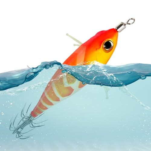 Yiohejy Köder Für Tintenfischangeln,Künstliche Tintenfischköder Mit Leuchtkörper - Kompakte Fluoreszierende Angelköder Für Einsteiger Und Angler Yiohejy Köder Für Tintenfischangeln,Künstliche Tintenfischköder Mit Leuchtkörper - Kompakte Fluoreszierende Angelköder Für Einsteiger Und Angler von Yiohejy