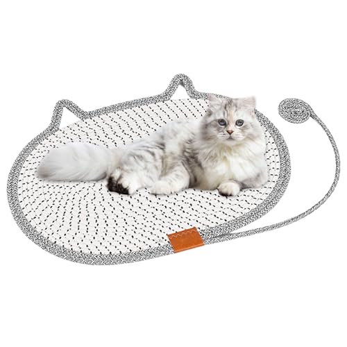 Yiohejy Kratzpad Für Katzen,Runder Kratzteppich Aus Baumwollseil Für Katzen | Waschbares Haustierzubehör Für Innen- Und Außenbereich, Boden, Türwinkel, Möbel & Reisen Yiohejy Kratzpad Für Katzen,Runder Kratzteppich Aus Baumwollseil Für Katzen | Waschbares Haustierzubehör Für Innen- Und Außenbereich, Boden, Türwinkel, Möbel & Reisen von Yiohejy