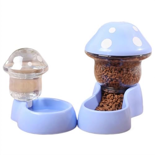 Automatischer Futterspender für Haustiere mit Pilzform für Katzen Hunde, Nachfüllung Dual Food Water Dispenser Pet Food Bowl für kleine mittelgroße Hunde Haustiere Welpen Kätzchen Automatischer Futterspender für Haustiere mit Pilzform für Katzen Hunde, Nachfüllung Dual Food Water Dispenser Pet Food Bowl für kleine mittelgroße Hunde Haustiere Welpen Kätzchen von Yiokii