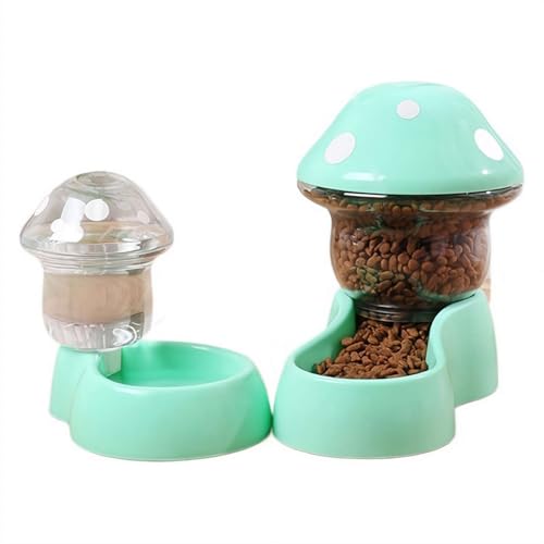 Automatischer Futterspender für Haustiere mit Pilzform für Katzen Hunde, Nachfüllung Dual Food Water Dispenser Pet Food Bowl für kleine mittelgroße Hunde Haustiere Welpen Kätzchen Automatischer Futterspender für Haustiere mit Pilzform für Katzen Hunde, Nachfüllung Dual Food Water Dispenser Pet Food Bowl für kleine mittelgroße Hunde Haustiere Welpen Kätzchen von Yiokii