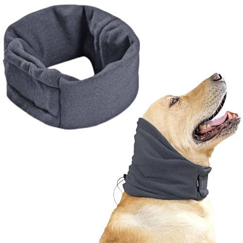 Yiqicomle Hunde-Ohrenschützer, Gehörschutz, Angstlinderung und beruhigend, geräuschreduzierend, verstellbar, Größe S, grau, Polyester von Yiqicomle