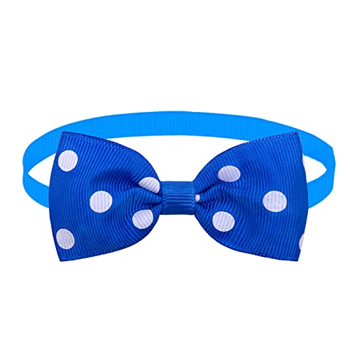 Modisches Halsband für Hunde und Katzen, verstellbar, mit Schleife, verstellbar, für Valentinstag, Blau von Yirepny