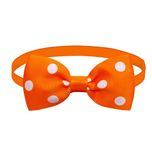 Modisches Halsband für Hunde und Katzen, verstellbar, mit Schleife, verstellbar, für Valentinstag, Orange von Yirepny