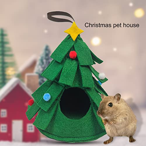 Yirtree Hamsternest in Weihnachtsbaumform, rutschfestes Schlafhaus für Kleintiere, Hamster, Meerschweinchen, Winterschlaf M von Yirtree