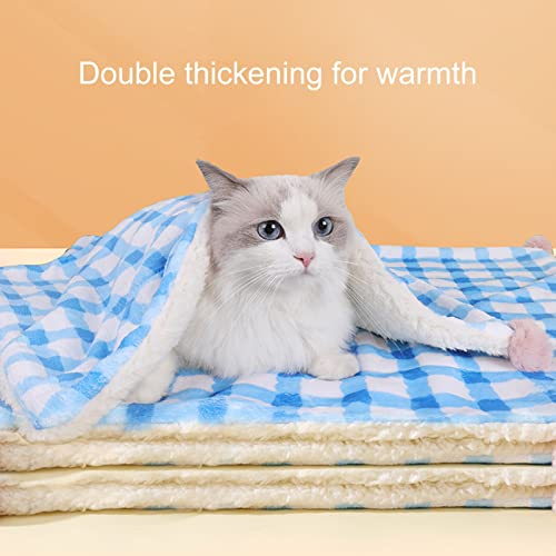 Yirtree Haustier-Decke Lamm-Fleece-Kissen Hund Katze Home Outdoor-Decken Welpen waschbare Schlafbettdecke Blau L L von Yirtree