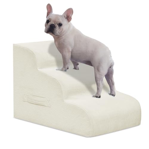 Hundetreppe für Kleine Hunde, 3-stufige Hunderampe und Treppe für Hochbetten und Sofa, rutschfeste Haustiertreppe für kleine Hunde und Katzen, Abnehmbares und leicht zu reinigendes Hundebett Treppe, Hundetreppe für Kleine Hunde, 3-stufige Hunderampe und Treppe für Hochbetten und Sofa, rutschfeste Haustiertreppe für kleine Hunde und Katzen, Abnehmbares und leicht zu reinigendes Hundebett Treppe, von Yiruka