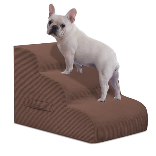 Yiruka Hundetreppe für Kleine Hunde, 3-stufige Hunderampe und Treppe für hohe Betten und Sofa, rutschfeste Haustiertreppe für kleine Hunde und Katzen, Abnehmbares und leicht zu reinigendes Hundebett Yiruka Hundetreppe für Kleine Hunde, 3-stufige Hunderampe und Treppe für hohe Betten und Sofa, rutschfeste Haustiertreppe für kleine Hunde und Katzen, Abnehmbares und leicht zu reinigendes Hundebett von Yiruka