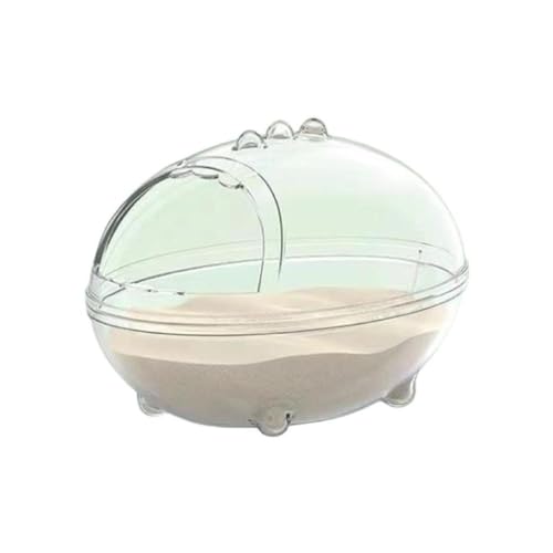 Hamster Clear Bathroom Durable Plastic Dry Bath Container Transparent Sand Box For Chipmunk Mouse Gerbil Easy To Clean Hamster Bathing Sand Bowl Bathroom Sand Box House Bathing Container For Hamster von Yisawroy