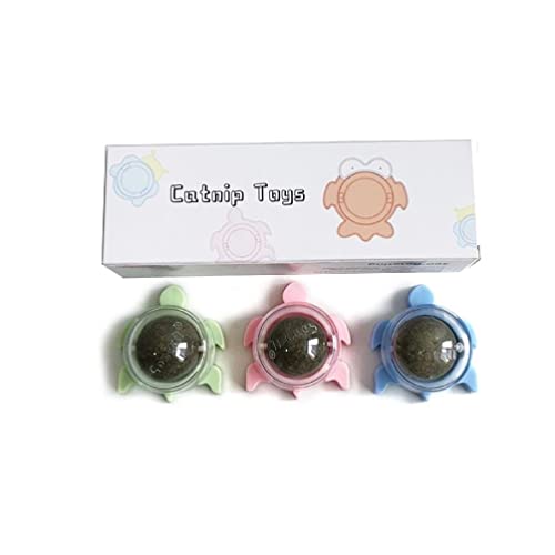 Yisawroy Natural Catnips Cat Wall Stick on Ball Toy Treat Healthy Natural Remove Hair Ball To Promote Digestion Cat Cat Mint Toy Ball von Yisawroy