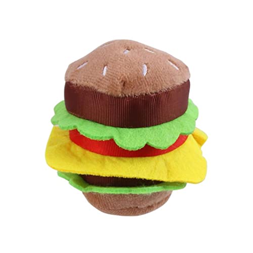 Yisawroy Pet Dog Chew Toy For Small Medium Dogs Plush Hamburger Toy Dogs Soft Teething Toy Aggressive Chewers Toy Puppy Gift Dog Chew Toy For Large Dogs Medium Dogs For Aggressive Chewers von Yisawroy