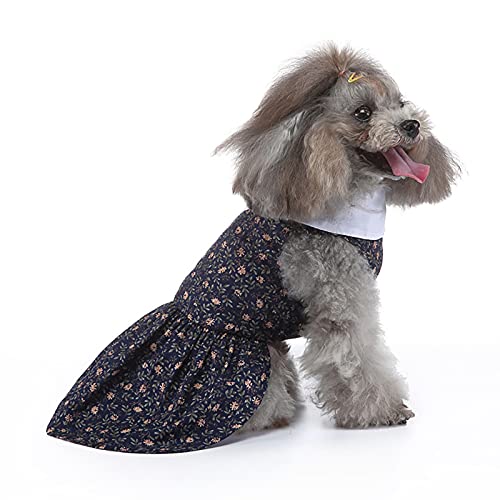 Yissone Hund Kleid Blume Gedruckt Hund Kleid für Welpen Kleine Mittelgroße Hunde von Yissone