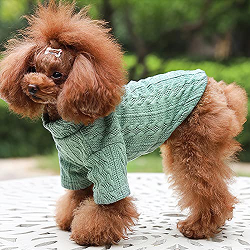 Yissone Hundepullover Haustierhundwelpen Pullover Rollkragenpullover- Kleidung Kleidung Warmes Strickwaren für Hundewelpen von Yissone
