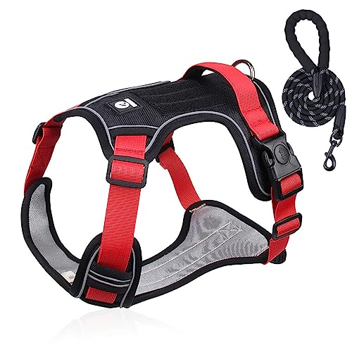 Yissone No Pull Harness for Dog with Leash and Handle Reflective Dog Harness Puppy Vest for Easy Control von Yissone
