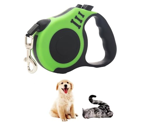 Einziehbare Hundeleine,Kleiner Hund, Rollleinen Anti-Rutsch Griff mit Brems (Grün, 5M) Einziehbare Hundeleine,Kleiner Hund, Rollleinen Anti-Rutsch Griff mit Brems (Grün, 5M) von Yitobici