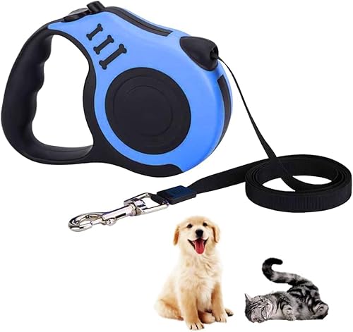 Einziehbare Hundeleine, ausziehbare Hundeleine für kleine, mittlere Hunde, 5 Meter, Blau Einziehbare Hundeleine, ausziehbare Hundeleine für kleine, mittlere Hunde, 5 Meter, Blau von Yitobici
