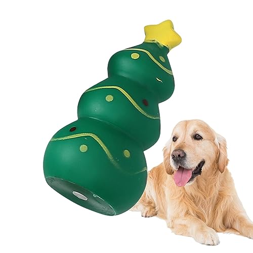 Yiurse Kauspielzeug für Welpen, zum Zahnen, robustes Hundespielzeug, quietschend, Weihnachts-Kauspielzeug für kleine, mittelgroße und große Rassen, Zahnreinigung, unterstützt aktives Beißen von Yiurse