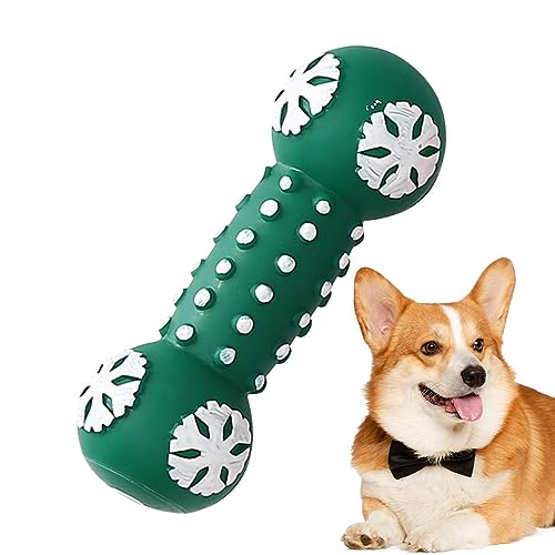 Yiurse Kauspielzeug für Welpen | Quietschendes Hundespielzeug – Weihnachtsthema Haustierspielzeug für Training und Reinigung der Zähne, interaktives Spielzeug für kleine/große Hunde von Yiurse