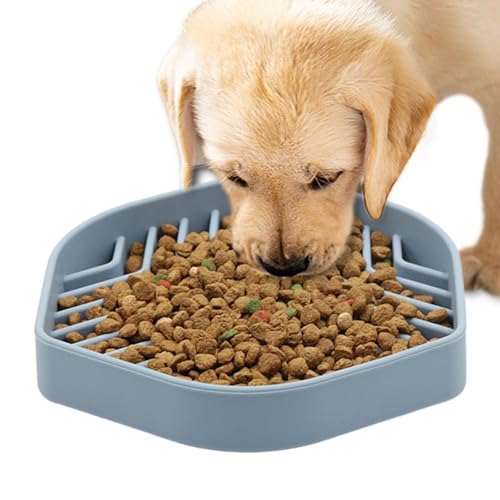 Yiurse Slow Feeder Hundenapf, Silikon Slow Food Hundenapf | Puzzle Silikon-Futternäpfe für Hunde mit Saugnäpfen - Rutschfester Silikon-Langsamfütterer für Hunde und Welpen, verlangsamt die von Yiurse