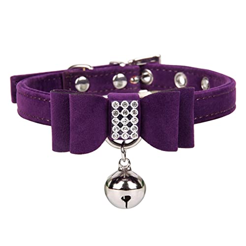 Yiwong Bling Hundehalsband mit glitzernden Strasssteinen aus koreanischer Wolle, Halsband mit Strasssteinen für Hunde und Katzen, weiches Glitzer-Wildleder Yiwong Bling Hundehalsband mit glitzernden Strasssteinen aus koreanischer Wolle, Halsband mit Strasssteinen für Hunde und Katzen, weiches Glitzer-Wildleder von Yiwong
