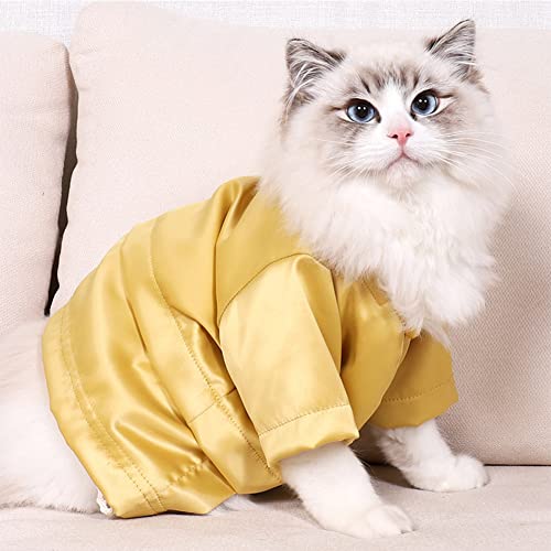 Yiwong Cooles Katzen-T-Shirt, Dünnes Seiden-Katzenhemd, Coole Sommerweste für Katzen und Welpen, Atmungsaktive Hemden, Hundeweste, T-Shirt für kleine Hunde von Yiwong