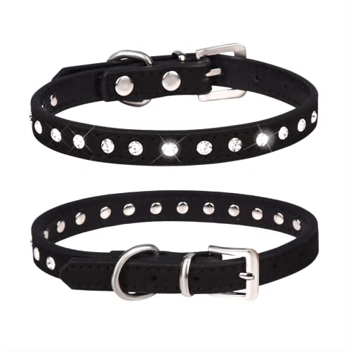 Yiwong Einzelne Reihe Strass Haustier Halsband, PU Leder Hundehalsband, Bequemes Wildleder Katzenhalsband, Das Diamanthalsband ist für Katzen und kleine Hunde geeignet Yiwong Einzelne Reihe Strass Haustier Halsband, PU Leder Hundehalsband, Bequemes Wildleder Katzenhalsband, Das Diamanthalsband ist für Katzen und kleine Hunde geeignet von Yiwong