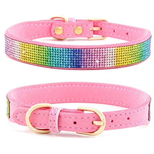 Yiwong Hundehalsband mit Strasssteinen für Hunde und Katzen, Bling Hundehalsband mit Funkelnden Strasssteinen aus koreanischer Wolle, Glitzernd, Weiches Wildleder Yiwong Hundehalsband mit Strasssteinen für Hunde und Katzen, Bling Hundehalsband mit Funkelnden Strasssteinen aus koreanischer Wolle, Glitzernd, Weiches Wildleder von Yiwong