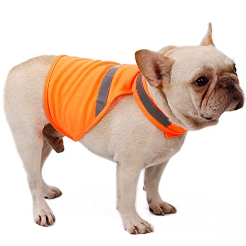 Yiwong Neon-Hundekleidung, Reflektierende Sicherheitskleidung für große Hunde in der Nacht, Atmungsaktive Weste für Sommertiere von Yiwong