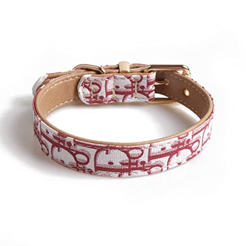 Yiwong PU Metall Schnalle Hundehalsband, Verstellbares Halsband für Hunde und Katzen Yiwong PU Metall Schnalle Hundehalsband, Verstellbares Halsband für Hunde und Katzen von Yiwong