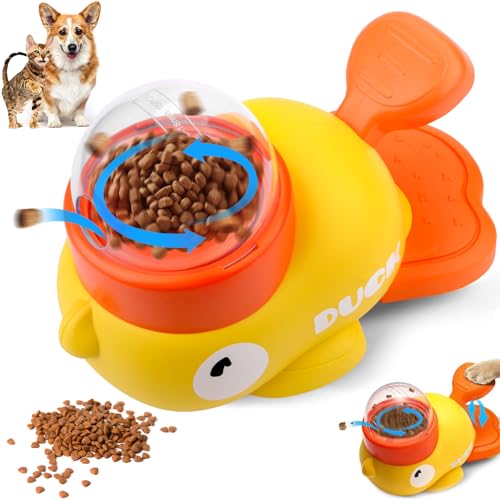Hundespielzeug Intelligenz Slow Feeder Hund, Entenform Intelligenzspielzeug für Hunde, Anti-Langeweile IQ-Training Interaktives Hundespielzeug Dog Treats Haustier Futterspender Power Ball von Yizemay