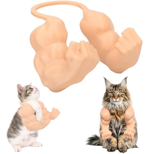 Yizemay Halloween Kreative Katzen Muskelarme, Katzen Kostüme Muskel Arme, Kitten Muskel Arme Für Kostüm, Riesen Arm Kostüm, 3D Gedrucktes Kitten Zubehör Halloween Dekoration Kätzchen Partys (E) von Yizemay