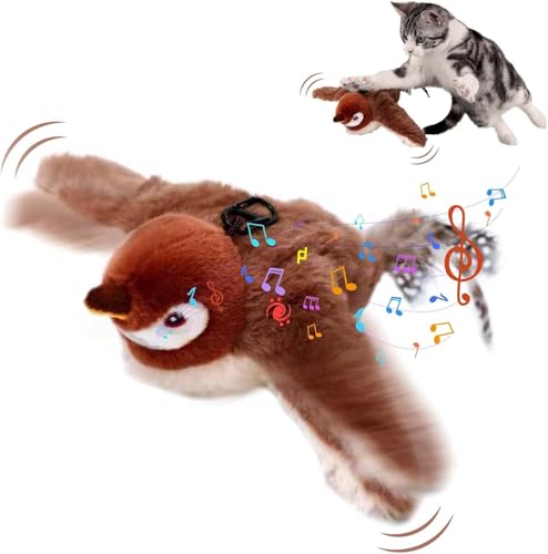 Yizemay Katzenspielzeug Vogel Fliegt Elektrisch, Interaktives Katzenspielzeug Vogel, Selbstbeschäftigung Vogel mit Katzenminze, Fliegender Vogel Spielzeug für Katzen Yizemay Katzenspielzeug Vogel Fliegt Elektrisch, Interaktives Katzenspielzeug Vogel, Selbstbeschäftigung Vogel mit Katzenminze, Fliegender Vogel Spielzeug für Katzen von Yizemay
