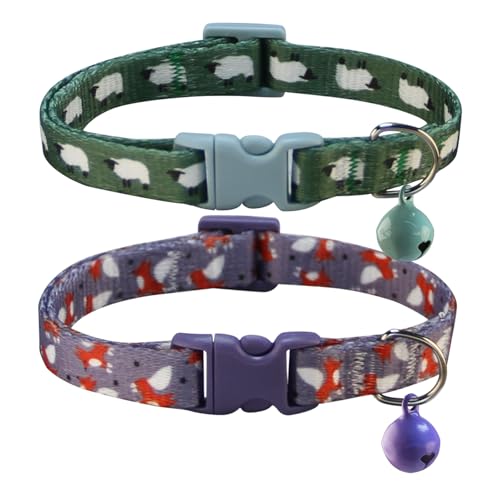 Yizepet Katzenhalsband, Breakaway-Kätzchen-Halsband, niedliches Katzenhalsband, 2er-Pack, Haustierbedarf-Zubehör von Yizepet