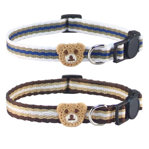 Yizepet Katzenhalsband, Breakaway-Kätzchen-Halsband, niedliches Katzenhalsband, 2er-Pack, Haustierbedarf-Zubehör Yizepet Katzenhalsband, Breakaway-Kätzchen-Halsband, niedliches Katzenhalsband, 2er-Pack, Haustierbedarf-Zubehör von Yizepet