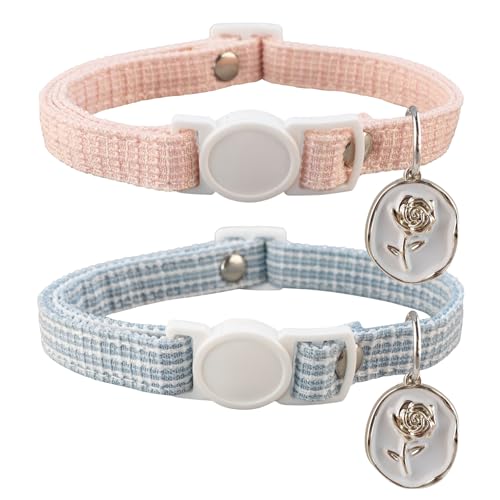Yizepet Katzenhalsband, Breakaway-Kätzchen-Halsband, niedliches Katzenhalsband, 2er-Pack, Haustierbedarf-Zubehör Yizepet Katzenhalsband, Breakaway-Kätzchen-Halsband, niedliches Katzenhalsband, 2er-Pack, Haustierbedarf-Zubehör von Yizepet