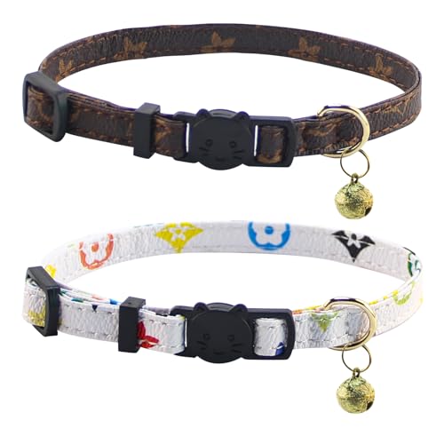 Yizepet Katzenhalsband, Breakaway-Kätzchen-Halsband, niedliches Katzenhalsband, 2er-Pack, Haustierbedarf-Zubehör Yizepet Katzenhalsband, Breakaway-Kätzchen-Halsband, niedliches Katzenhalsband, 2er-Pack, Haustierbedarf-Zubehör von Yizepet