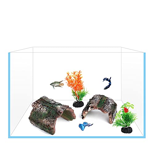 Yizhi Miaow Aquarium-Dekoration, mittelgroß, Baumscheite/Treibholz, dekoratives Kunstharz, für mittelgroße und große Aquarien, Driftwood von Yizhi Miaow