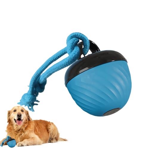 Yjkedfh Hund Interaktiver Ball,Automatisch Rollender Haustier Spielball - Interaktive Spiele gegen Langeweile, für Starke Kauer & Training von Yjkedfh
