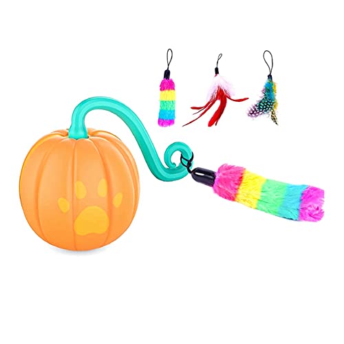 Yklhsocneg 1 Set Haustier Spielzeug Indoor Interaktive Spielzeug Automatische Bewegliche Ball Spielzeug LED -Gang-Geräuschlose Smart Toys Kunststoff von Yklhsocneg