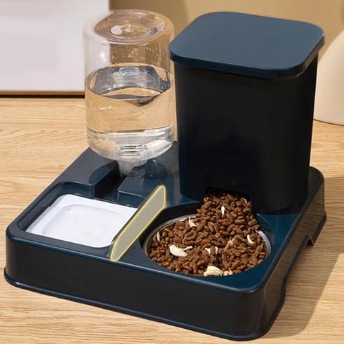 Ylnailky Automatischer Katzenfutterautomat | Katzenfutterautomat Und Trinkbrunnen Für Innenbereich,Futterspender Für Kleine Und Mittlere Fellnasen Zu Hause Für Kätzchen Welpen von Ylnailky